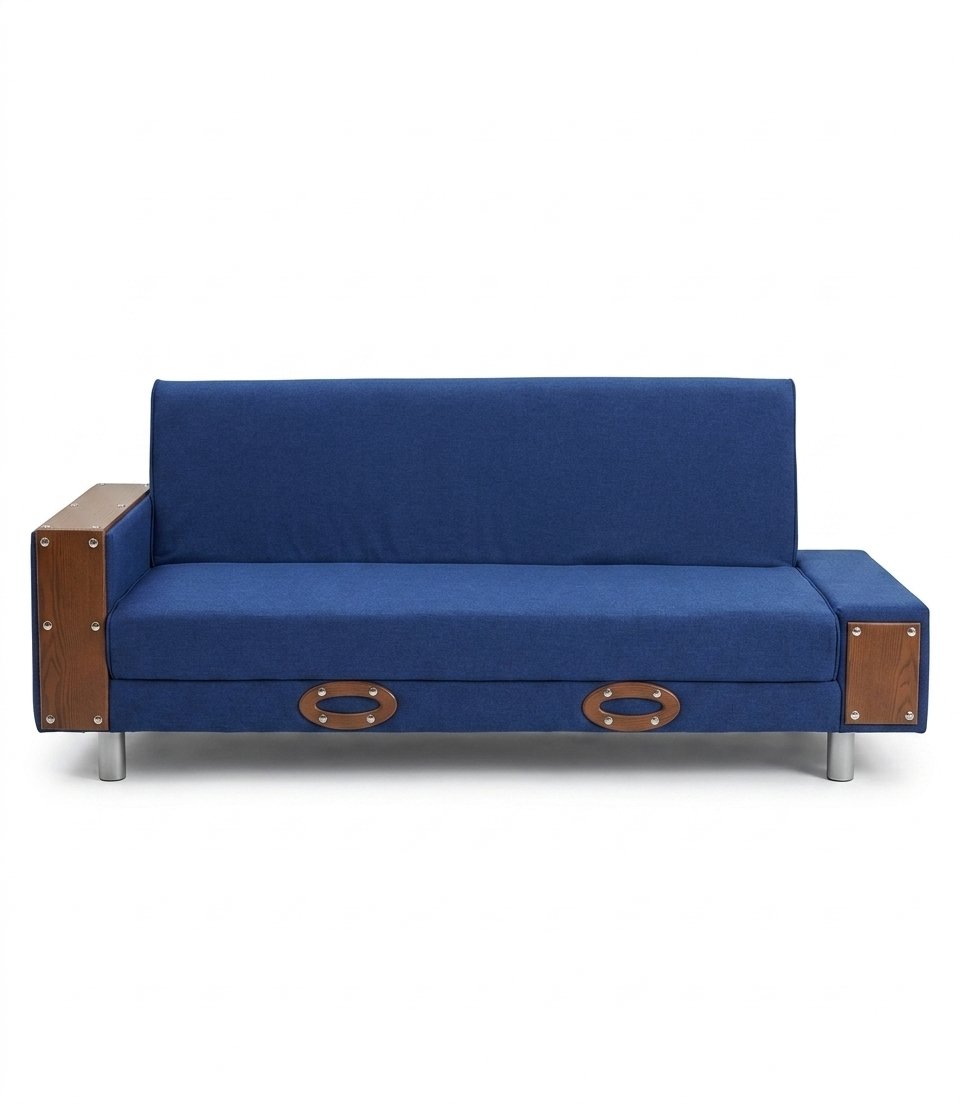 Nordic Blue (2) Nordic Blue Sofa Cum Bed - Image 1